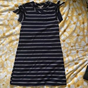 Navy and white striped body con dress Lauren Conrad